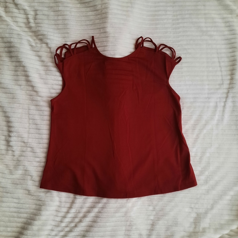 Shein Criss Cross Sleeve Tee